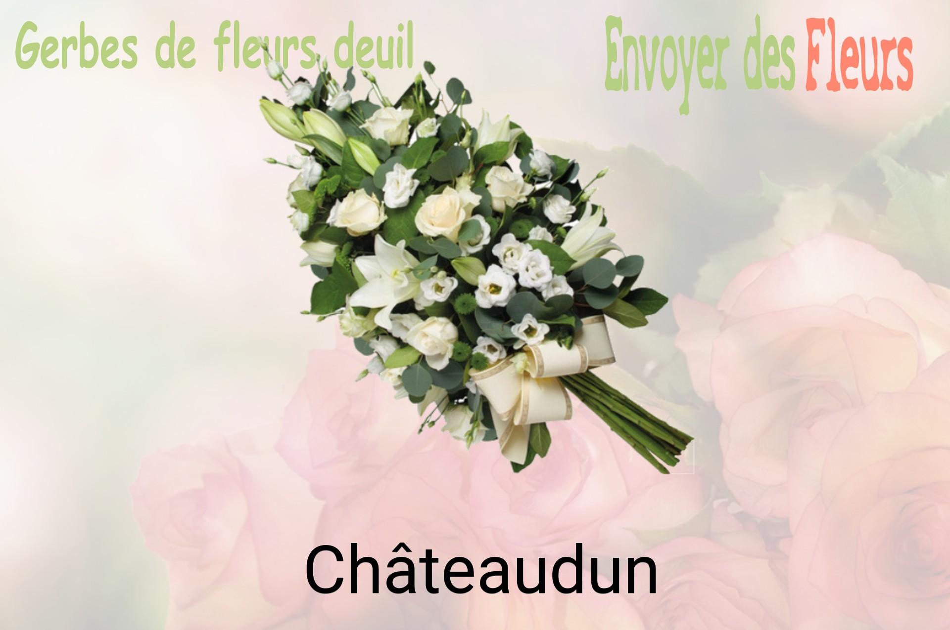 Gerbe de fleurs de deuil livrée à Châteaudun